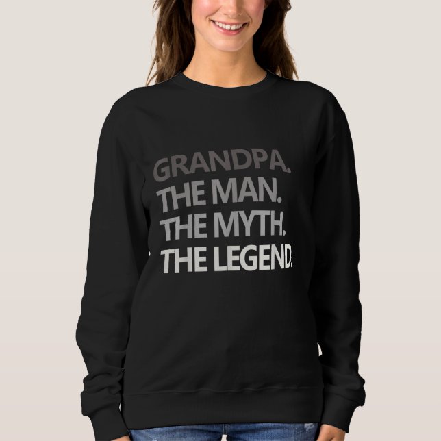 Sudadera Mens GRANDPA THE MAN THE MYTH THE LEGEND Father's  (Anverso)