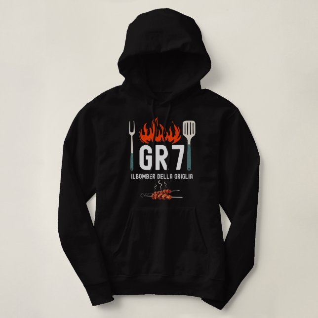 Sudadera Mens Grill Funny Man Grill BBQ GR7 (Diseño del anverso)