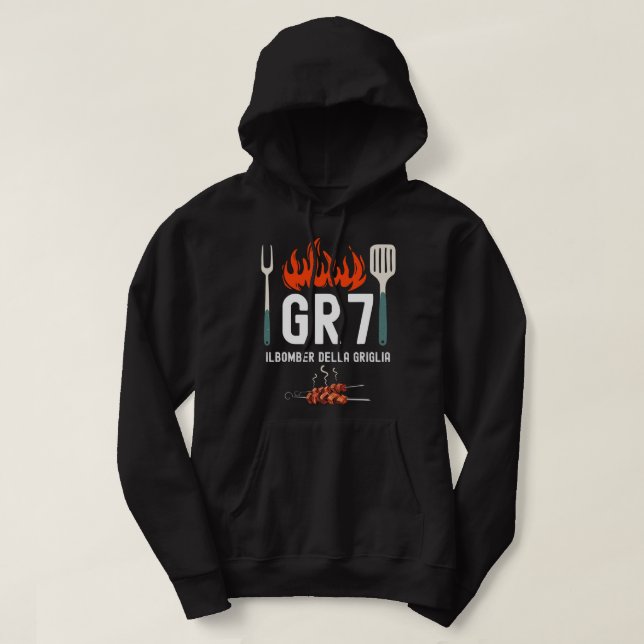 Sudadera Mens Grill Funny Man Grill BBQ GR7 (Diseño del anverso)