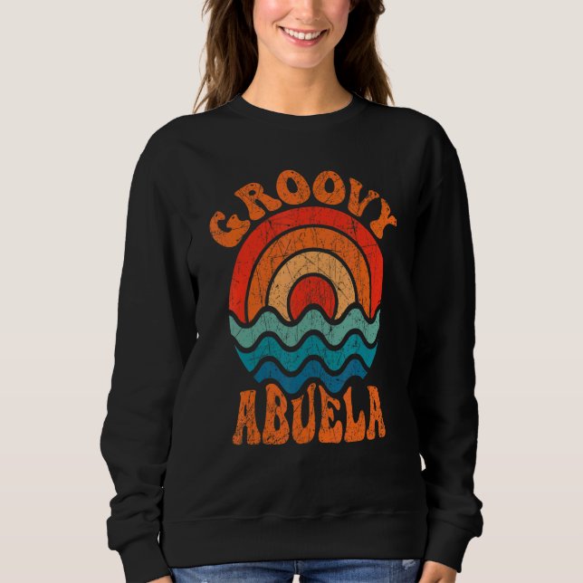 Sudadera Mens Groovy Abuela 70s Aesthetic Nostalgia 1970's  (Anverso)