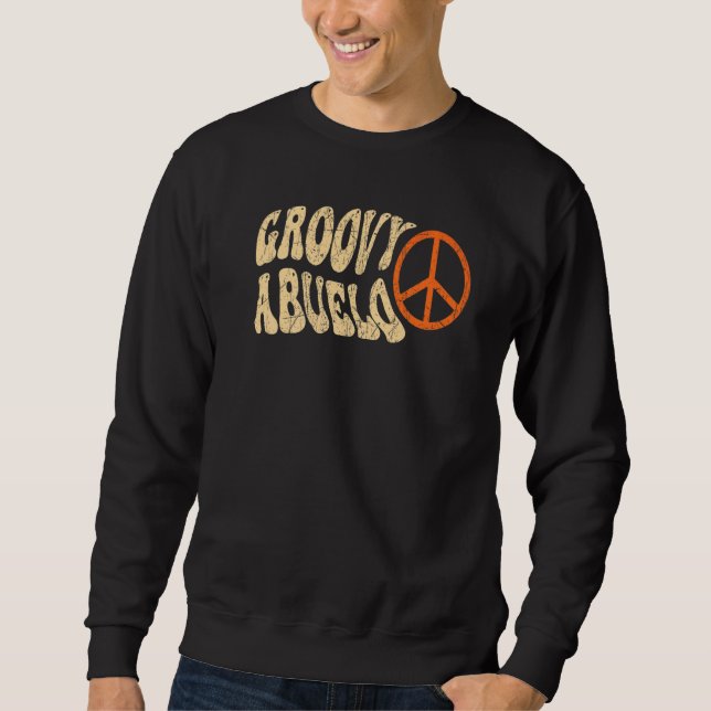 Sudadera Mens Groovy Abuelo 70s Aesthetic Nostalgia 1970's  (Anverso)