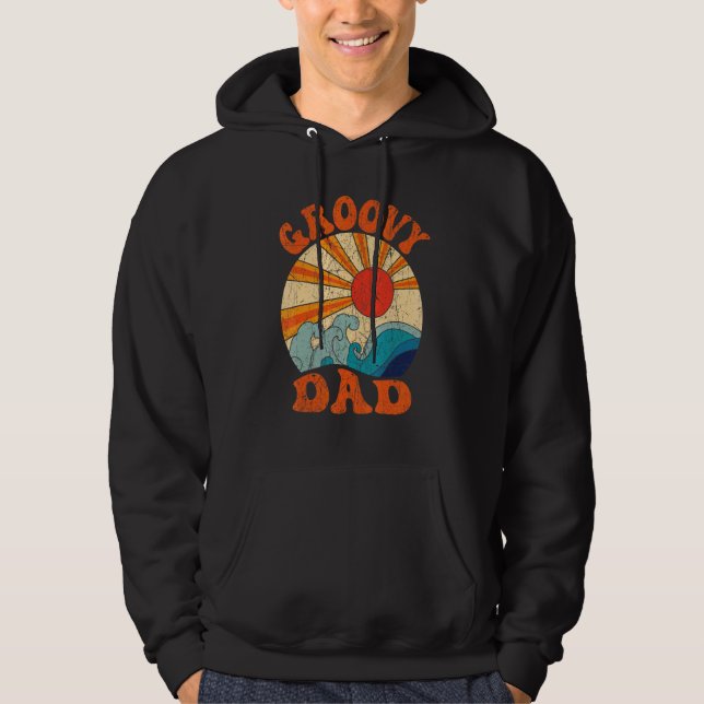 Sudadera Mens Groovy Dad 70s Aesthetic Nostalgia 1970's Ret (Anverso)