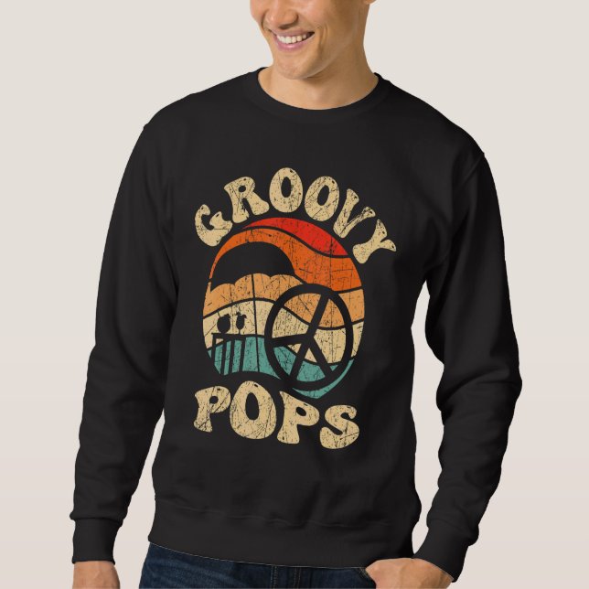 Sudadera Mens Groovy Pops 70s Aesthetic Nostalgia 1970's Re (Anverso)