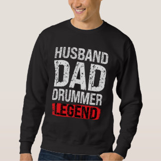 Sudadera Mens Husband Dad Drummer Legend Drum Player Drumme