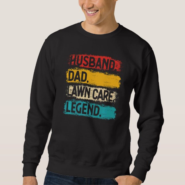 Sudadera Mens Husband Dad Lawn Care Legend Mower Gardener L (Anverso)