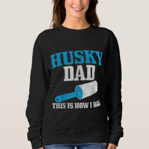 Sudadera Mens Husky Dad Dog Hair Funny Siberian Husky