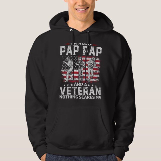 Sudadera Mens I M A Dad Pap Pap Veterano Día Del Padre (Anverso)