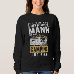 Sudadera Mens Ich Bin Ein Einfach Mann Ich Mag Camping Und