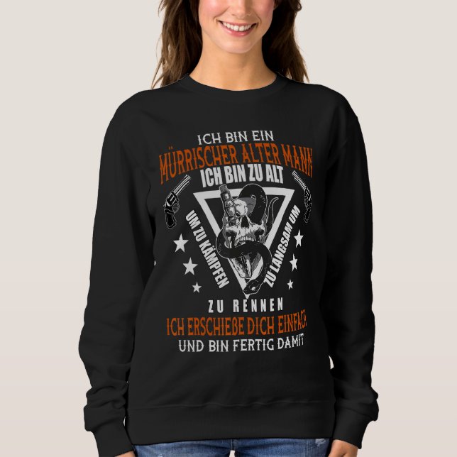 Sudadera Mens Ich Bin Ein Mürrische Alter Mann Sayings (Anverso)