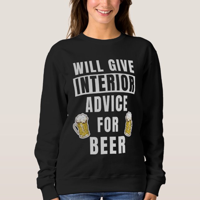 Sudadera Mens Interior Advice For Beer Decoration Funny Int (Anverso)