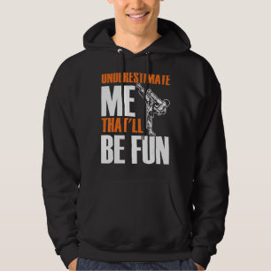 Sudadera Mens Karate Martial me subestima que eso será Fu