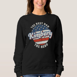 Sudadera Mens Kimberly Best Dad Hero US Flag Personalised F