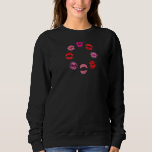 Sudadera Mens Kiss Lipstick Print Lip Makeup Cute Y Trendin