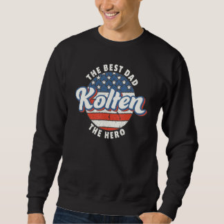 Sudadera Mens Kolten Best Dad Hero US Flag Personalised Fat