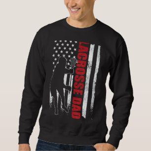 Sudadera Mens Lacrosse Dad Bandera Americana 4 de Julio Lax