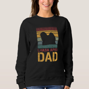 Sudadera Mens Lhasa Apso Dad perros vintage paw paw paw per