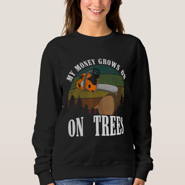 Sudadera Mens Lumberjack my money grows on trees 1 (Anverso)