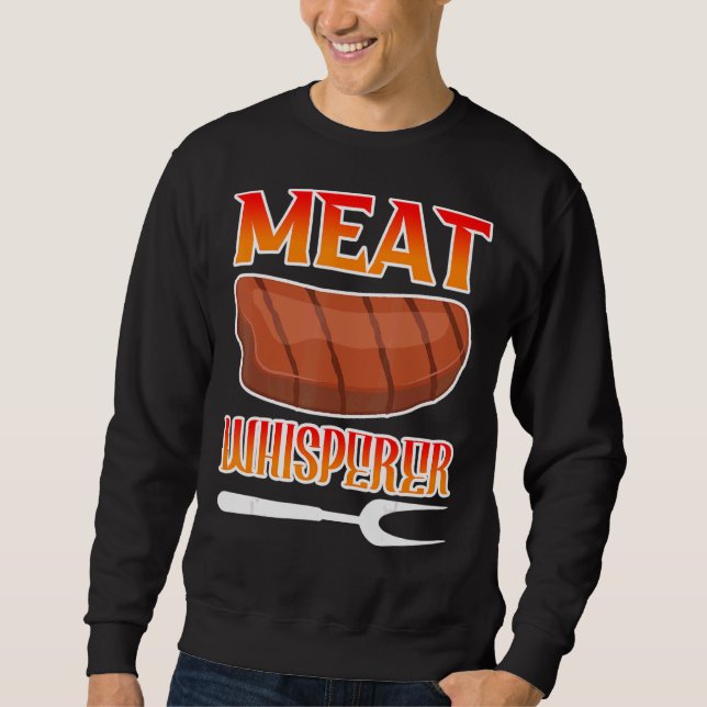 Sudadera Mens Meat Whisperer Griller Men Grill (Anverso)