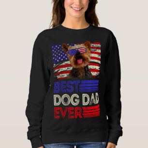 Sudadera Mens Mejor Padre Terrier de Yorkshire Bandera Amer