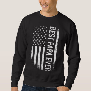 Sudadera Mens Mejor papá jamás bandera de la cosecha estado