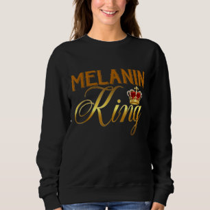 Sudadera Mens Melanin King - African Black History Month Bl
