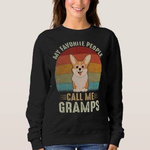Sudadera Mens Mi Gente Favorita Me Llama Gramps Cute Corgi