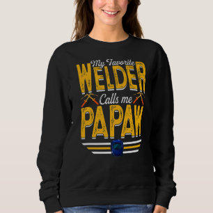 Sudadera Mens Mi Soldador Favorito Me Llama Papaw Wellness 