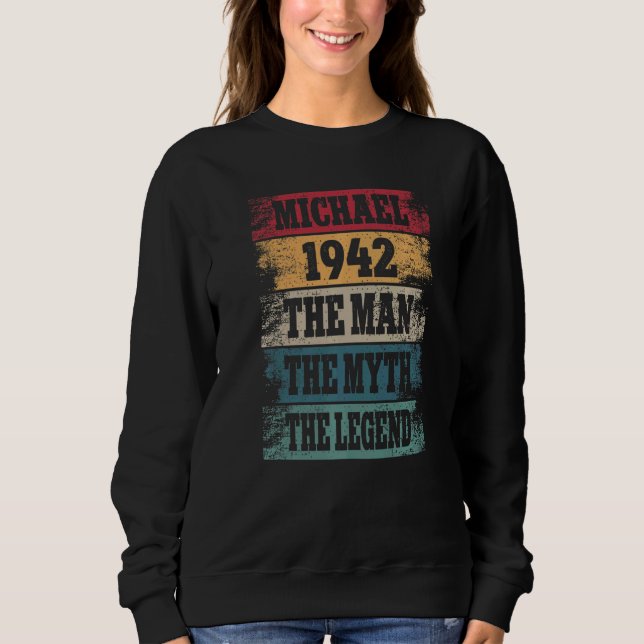 Sudadera Mens Michael 1942 80 años 80º cumpleaños Decoració (Anverso)