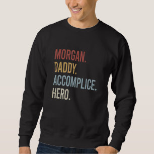 Sudadera Mens Morgan Daddy Accomplice Hero Estilo Retro Vin