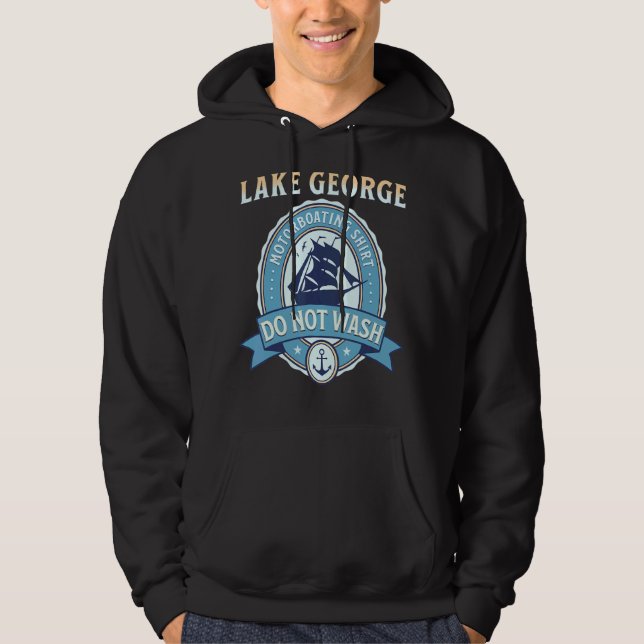 Sudadera Mens Motorboing Lake George Ny Motorboating Do (Anverso)