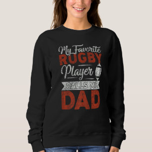Sudadera Mens My Rugby Player Me Llama Dad Rugby Dad