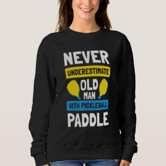 Sudadera Mens Never Underestimate Old Man with Pickleball P