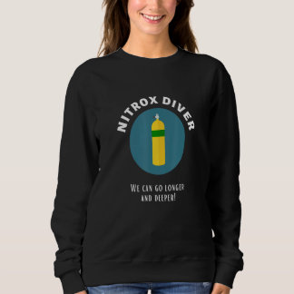 Sudadera Mens Nitrox Diver We Can Go Longer And Deeper Dive
