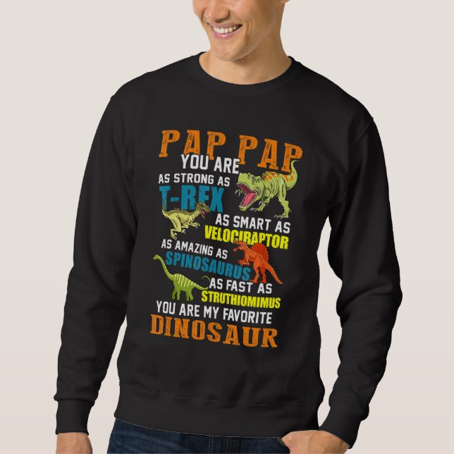 Sudadera Mens Pap Papsaurus T Rex Dinosaur Pap Pap Saurus F (Anverso)