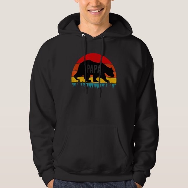 Sudadera Mens Papa Bear Papá (Anverso)