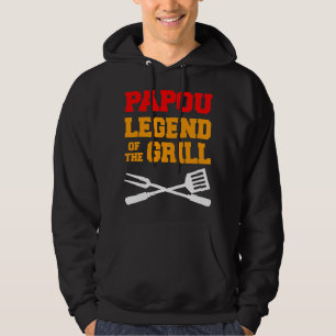 Sudadera Mens Papou Leyenda De La Parrillada Graciosa Del G