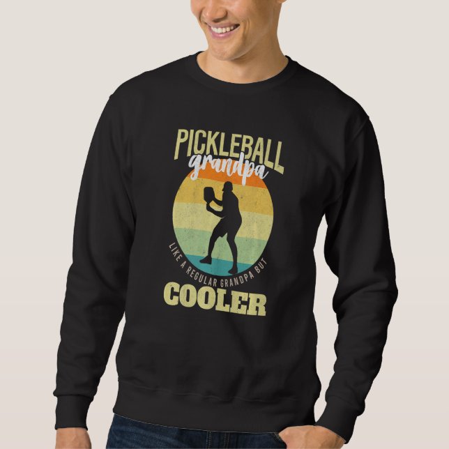 Sudadera Mens Pickle Ball Grandfather Paddleball Player Pic (Anverso)