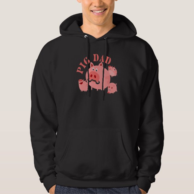 Sudadera Mens Pig Dad Boys Farm Animal, Cute Pig Lover Farm (Anverso)