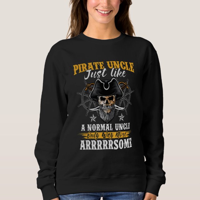 Sudadera Mens Pirate Uncle Jolly Roger Freebooter 1 (Anverso)