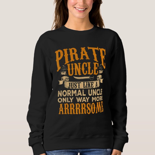Sudadera Mens Pirate Uncle Jolly Roger Freebooter 2 (Anverso)
