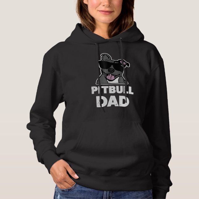 Sudadera Mens Pitbull Dad Mens Blue Nose Pit Bulldog (Anverso)