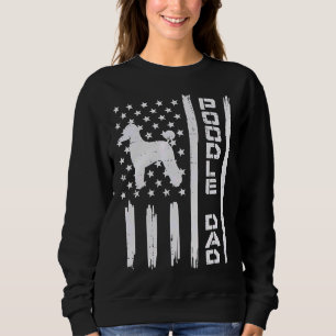 Sudadera Mens Poodle Dad Us Flag Patriot Dog Lover