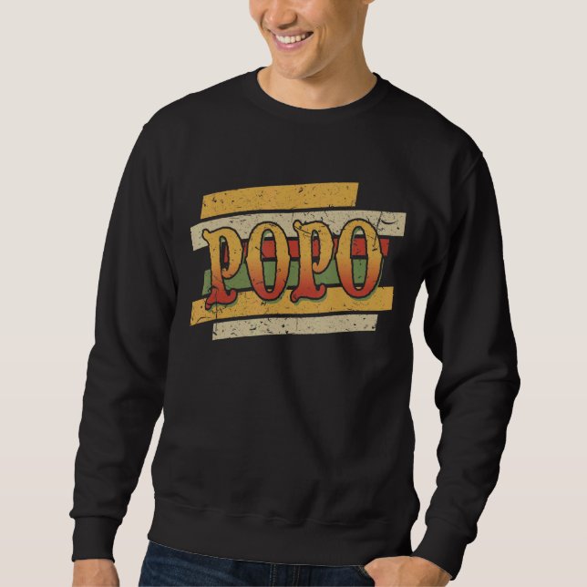Sudadera Mens Popo Retro Vintage Stepfather (Anverso)