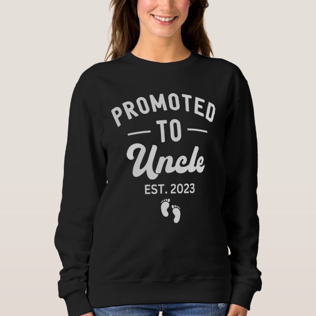 Sudadera Mens Promoted to Uncle 2023 Pregnancy Announcement (Anverso)