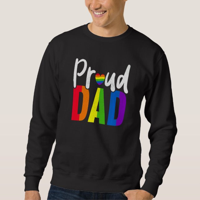 Sudadera Mens Proud Dad Gay Proud LGBT Pride Month  Pride (Anverso)