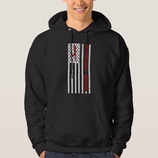 Sudadera Mens Proud Dance Dad US Flag Dancing Dad Of A Danc (Anverso)