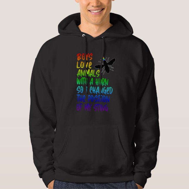Sudadera Mens Proud Gay Boys Pride LGBTQ Gay Beekeeper Rain (Anverso)