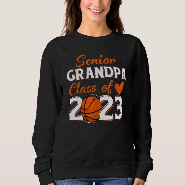 Sudadera Mens Proud Grandpa Of A 2023 Senior Basketball Gra (Anverso)