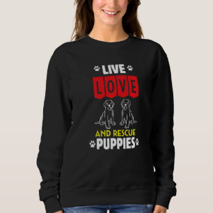 Sudadera Mens Puppy Adopción Amor Vivo Y Rescate Perros Ani