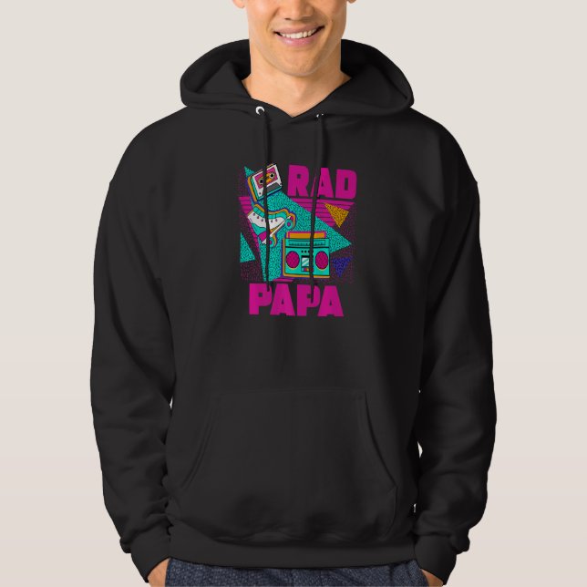 Sudadera Mens Rad Papa 90s Aesthetic Nostalgia 1990's Retro (Anverso)